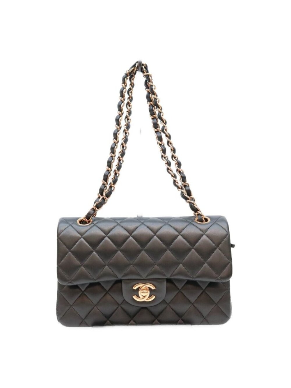 Chanel Black Lambskin PG Quilted 25 Shoulder Bag